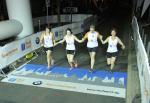 Zieleinlauf nach 10 Kilometern – v.l. unbekannt, Sylvia K&ouml;hn, Renate Liedtke, Sabine B&ouml;rner