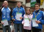 Die Gaensefurther Medaillengewinner. ( v. l. Ingo Bieganski, Maximilian G&auml;de, Lisa Lo&szlig; und Katrin Winkler-Hindricks.