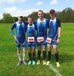 Alle Gaensefurther (v.l.) Stefan Berger, Stefanie Nowak, Maik L&ouml;we und Torsten Blauwitz siegten  in ihren Altersklassen. 