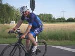 Olaf Moch brauchte 37 Minuten f&uuml;r die 20km Radstrecke und war schnellster Gaensefurther.