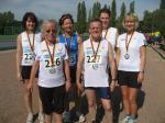 Die Erstplatzierten in ihren Altersklassen v.l. Sylvia Köhn (2.), Heidi Rabenstein (2.), Sabine Börner (2.), Ronald Rabenstein (2.), Renate Liedtke (1.), Petra Becker (3.). Die Erstplatzierten in ihren Altersklassen v.l. Sylvia Köhn (2.), Heidi Rabenstein (2.), Sabine Börner (2.), Ronald Rabenstein (2.), Renate Liedtke (1.), Petra Becker (3.).