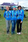 Die Damenstaffel mit Stefanie, Annegret und Heike holte sich &uuml;berraschend die Bronzemedaille.
