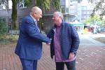 Im Rahmen der St&auml;dtepartnerschaft lie&szlig; es sich der neue B&uuml;rgermeister René Zok (re.) nicht nehmen, die Sta&szlig;furter L&auml;ufer nach Lehrte zu begleiten. B&uuml;rgermeister Frank Pr&uuml;&szlig;e hie&szlig; ihn im Namen der Stadt Lehrte herzlich Willkommen.