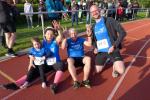 Toller Start ins Wochenende: „Die B&ouml;rners“ hatten als Mix-Staffel nach einer Stunde &uuml;ber elf Kilometer beim 7. Bernburger Stundenlauf erlaufen.