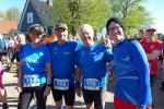 Warten auf den Startschuss &uuml;ber 9,8 Kilometer beim Gommeraner Seenlauf: Christa F&uuml;mel, Thomas Braun, Harald F&uuml;mel und Anika Bock (v.l.)
