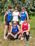 Die Landeshauptstadt ist ein gern besuchtes Ziel der Bode-Runners. Beim Elbebr&uuml;ckenlauf gingen Stefan Sindermann (u.l.), Sandra Homann, Janine Wuwer und Verena Hildebrandt (o.v.l.) an den Start. Alexander Topf (u.r.) l&auml;uft f&uuml;r den PSV Bernburg