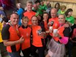 Bode-Runners und Bernburger Supermarathon-L&auml;ufer &uuml;ber 73,9 Kilometer 2023: Dirk Meier, Kirsten Geist, Tobias Heusel (hinten), Henrik B&ouml;hme, Katrin Winkler-Hindricks, Heiko Witte und Dana Finzelberg (v.l.)
