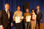Annett K&ouml;lb vom HSV Medizin Magdeburg blieb in der Altersklasse W55 ungeschlagen, Kirsten Geist und Sabine B&ouml;rner reihen sich auf Platz zwei und drei dazu (v.l.n.r.).