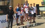 Maik L&ouml;we auf dem 1. Platz der Altersklasse m25, links Sven Hohmann auf Platz  2.