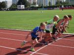 Marc Kr&uuml;ger (l.) musste mit Altersklasse 11 zusammen den 1000m Lauf absolvieren.