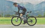 Wegen der zu bewältigenden 1700 Höhenmeter war Stefan Berger ein bisschen langsamer als sonst. auf der 180 km langen Radstrecke. 