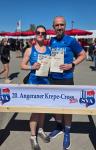 Das passt! Anja Kroner mit Lebensgef&auml;hrte Nicky Bergholz als vereinsschnellste Bode-Runners &uuml;ber die 6-Kilometer-Cross-Strecke in Angern!
