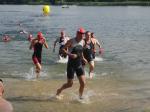 Die Schwimmstrecke im Löderburger See betrug für die Volks- und Sprintdistanz 750 m und für die Olympische Distanz 1,5 km.