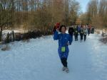 Sabine genoss die 7,8 km Strecke bei klarem Winterwetter.