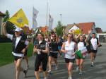 Geschafft! Die Stadtwerke Staßfurt sind erreicht. Die Gaensefurther Läufer haben mit 431 km einen neuen Rekord aufgestellt.