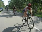 Sabine Börner brauchte für die Fahrradstrecke 30:26 Minuten und wurde zum Schluß Dritte ihrer Altersklasse.