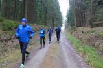 Die Bode-Runners Jörg Schäper, Sylvia Köhn, Dirk Meier und Jörg Eisfeld (v.l.) genießen den Waldlauf.