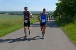 Jörg Eisfeld und Dirk Meier (v.l.) waren auf der Halbmarathon-Distanz unterwegs.
