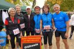 Die Bode-Runners mit Lauffreunden aus Halberstadt vor dem Start. 2.v.l. Renate Liedtke, 4.v.l.Sabine Börner, Sylvia Köhn, Jens-Uwe Börner.