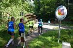 Auf der letzten Etappe laufen Renate Liedtke und Sabine Börner (v.l.) beim Deutsch-Tschechischen Grenzlauf auch ein paar Kilometer im Nachbarland.