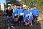 Die Gaensefurther Teilnehmer (blaue T-Shirts)  in Bad Belzig liefen 8 bzw. 25 Kilometer..