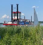 Gl&uuml;ck gehabt: Nur die Teilnehmer des Jedermann-Triathlons durften in diesem Jahr von dem Schaufelraddampfer „Queen Arendsee“ starten.