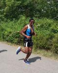 10 km zu laufen stellte f&uuml;r die Triathleten bei der Hitze eine Herausforderung dar. 