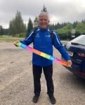 Die vielen markanten Streckenmarkierungen auf seinem Trail wird Jens-Uwe B&ouml;rner nicht so schnell vergessen und nahm sich ein Erinnerungsst&uuml;ck mit nach Hause.