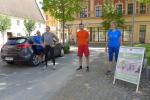 Weil der geplante Salzlandlauf wegen der Corona-Pandemie  verschoben werden musste, organisierten die Veranstalter zum geplanten Termin einen Erinnerungslauf, an dem 21 Teilnehmer ohne Zuschauer die Strecke durch die Innenstadt Sta&szlig;furts absolvierten. Unter ihnen waren auch OB Sven Wagner und Stadtwerkechef Eugen Keller , 