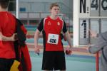 Marek Kadereit (m15) setzte sich im Kugelsto&szlig; durch und gewann mit neuer pers&ouml;nlicher Bestleistung den Landesmeister-Titel.