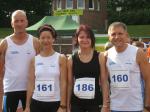 Nachdem sie den Lauf vom Vortag in Gro&szlig;m&uuml;hlingen noch in den Knochen hatten, starteten  (v.l.) Toralf Schmidtschneider, Sabine B&ouml;rner, Sylvia K&ouml;hn und Jens-Uwe B&ouml;rner in Halberstadt.