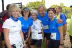Die Bode-Runners v.l. Petra Becker, Katrin Winkler-Hindricks, Lauffreundin aus Halberstadt, Josef Hindricks und Sabine B&ouml;rner vor dem Start.