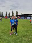 Christa und Harald F&uuml;mel nach ihren Starts beim 3-L&auml;nder-Marathon am Bodensee. Christa belegte in einer Zeit von 01:06:46 Stunden &uuml;ber elf Kilometer den dritten Platz in ihrer Altersklasse W65. Harald lief in der M70 einen starken Halbmarathon in 02:10:25 Stunden.