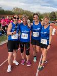 Das erfolgreiche Damenteam mit (v.l.) Janine Wuwer, Christa F&uuml;mel, Nicole Schlottag, Kirsten Geist auf dem 2. Platz.