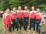 Jens-Uwe B&ouml;rner, Florian B&ouml;rner, Ingo Bieganski, Steffen Sch&ouml;ler, Torsten Blauwitz und Ralf Rosenmeier (v.l.) vor dem Start in Wischer bei Stendal.