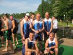 Sie bestritten in diesem Jahr viele Wettk&auml;mpfe f&uuml;r die Gaensefurther Sportbewegung v.l. Martin Wille (Landesmeister), Daniel Rago&szlig;, Olaf Moch, Toralf Schmidtschneider. Knieend Steffen Sch&ouml;ler, Thomas Vetter.