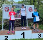 Sandra Homann war neben Petra Becker die 2. Teilnehmerin der Gaensefurther &uuml;ber 12 km und kam in AK w40 als Erste ins Ziel. 