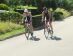 Toni Keller auf der Radstrecke (l.). Toni Keller auf der Radstrecke (l.).