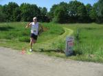 Einsam an der Spitze des Feldes l&auml;uft Florian. Als Zweiter der Gesamtkonkurrenz &uuml;ber 10 km kommt er dann ins Ziel.