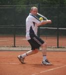 Andreas Trensinger konnte sein Einzel in beiden S&auml;tzen souver&auml;n gegen Grabinski jeweils mit 6:2 gewinnen. Foto: Sandra Arm 