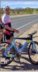 Steffen Fleischer in Utah mit seinem neuen Fahrrad. Steffen Fleischer in Utah mit seinem neuen Fahrrad.