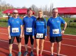 Als Mixed-Staffel traten an (v.l.) Stefan Sindermann, Jan Zaschke, Kirsten Geist und J&uuml;rgen G&uuml;nther.