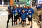 Gl&uuml;cklich und geschafft freuen sich die Bode-Runners der Gaensefurther Sportbewegung nun auf ein regenerierendes Wochenende: Mario Kreutzmann, Christa F&uuml;mel, Daniel Wuwer, Emily Siebert, Harald F&uuml;mel und Jens-Uwe B&ouml;rner (v.l.).