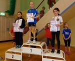 Siegerehrung f&uuml;r Michelle Otto im 50m Lauf.