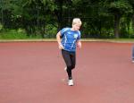 Trotz eingeschr&auml;nktem Sportverbot hat sich Marek im Schlagballweitwurf beteiligt und Platz 1 geschafft.