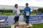 Sabine B&ouml;rner auf dem dritten Platz in der W45 und mit Platz zwei wieder vereint. 
