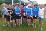 Die Bode-Runners and friends: Kirsten Geist, Renate Liedtke, Anja Ziegler mit Frieda und Mutti, Andre Geist, Sabine B&ouml;rner und Mutti, Dirk Meier, Katrin Winkler-Hindricks, Josef Hindricks, Petra Becker, Felix Sch&auml;per, Claudia Meier, Sylvia K&ouml;hn, J&ouml;rg Sch&auml;per und Jens-Uwe B&ouml;rner (v.l.)