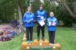 Kirsten Geist kann auch Berge und schnappt sich noch den dritten Platz in der Gesamtwertung der Frauen &uuml;ber sechs Kilometer.