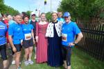 Vor dem Start (Jens-Uwe und Sabine B&ouml;rner, Ina Sch&ouml;ler, Steffen Sch&ouml;ler, Lutz Klau&szlig; mit Mime Mathilden-Lauf und K&ouml;nig-Heinrich-Lauf) 