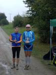 Ina Sch&ouml;ler (r.) kann stolz auf ihren Sieg bei ihrem 1. Duathlon sein.